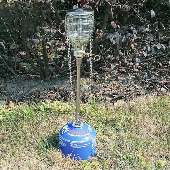 Campingmoon Camping Gas Lanterns Extension Tube, Butane Gas Torch Gas Lamp Extender Pole, Gas Tank Converter Extension Rod