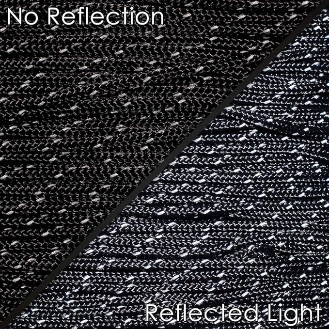West Coast Paracord – 95 Tensile Strength - 1 Strand Reflective Paracord (100 Feet, Black)