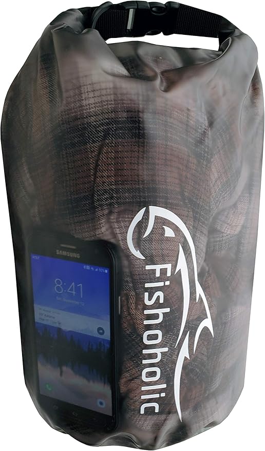 Fishoholic Dry Bag - Waterproof Gear Bags - Fail-Safe Snap - Made Tough & Durable for Kayaking Boating Fishing Hiking Camping Paddle Board & Tailgaiting