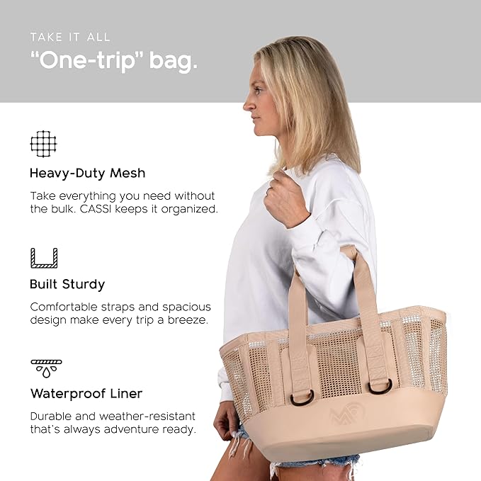 MISSION Boat Gear CASSI Heavy-Duty Outdoor Tote and Waterproof Marine-Grade Mesh Boat Bags