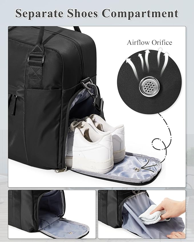 Gym Bag Womens,Travel Duffel Carry on Bag Sport Tote Bag Weekend Overnight Bag