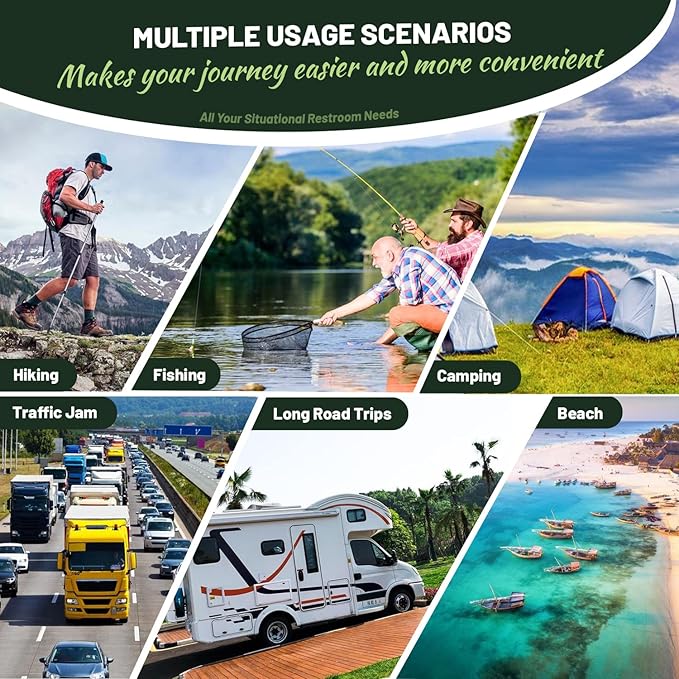 Wenge Portable Toilet Powder,Potty Chemicals- Lemon scent, Pee Powder for Portable Toilet, Camping Toilet Chemicals, Eco Absorbent Gel Liquid Waste(12 Pack)