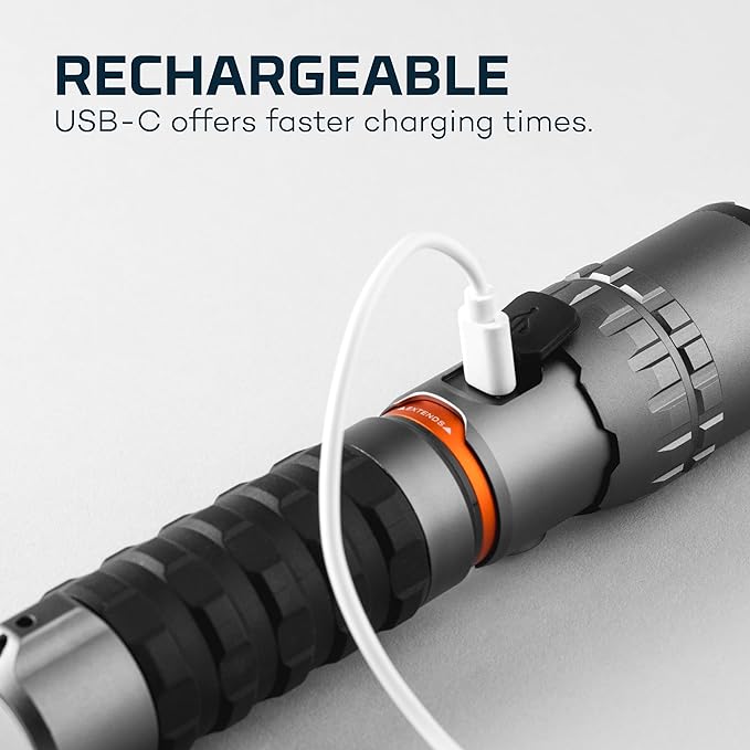 NEBO Slyde King Flashlight, Rechargeable LED Flashlight and Work Light, Bright, Durable, Everday Carry & Camping Flashlight with 4 Light Modes, C.O.B. Work Light and Magnetic Base