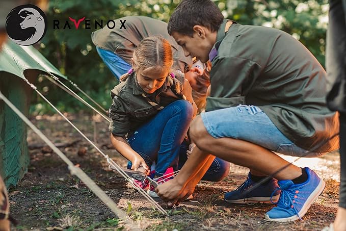 Ravenox Type III 550 Paracord | Genuine Military 550 Cord (White)(25 Feet)| 7 Inner Strand, 100% Twisted Nylon Cordage | Parachute Cord Rope for Military, Survival, Outdoor Recreation | Made in USA