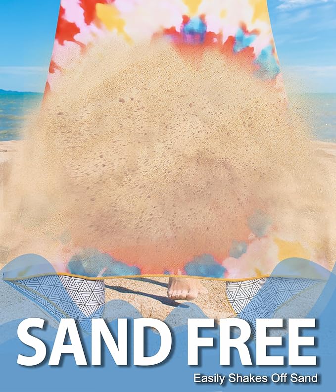 Microfiber Beach Towel – Orange Soda Quick Dry Lightweight Sand Free Oversized Large Accessories Travel Must Have Swim Pool Yoga Camping Gear Summer Cruise Ship Essentials Cloud Compact Gift 71''32''