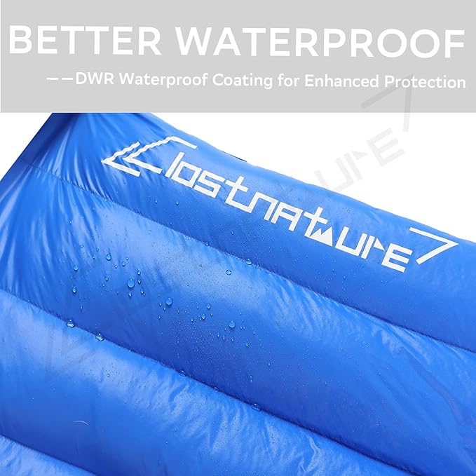 Clostnature Down Backpacking Sleeping Bag - 20D Ultralight Winter Down Sleeping Bag for Camping, Lightweight Cold Weather Compact Camping Gear for Kids, Adult, Girls, Boys