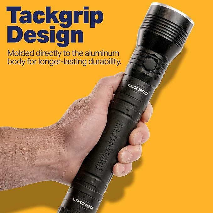 LUXPRO LP1315R Maximum Brightness CREE LED Flashlight with 1650 Lumens for security, patrol, safety, outdoors, camping, and more