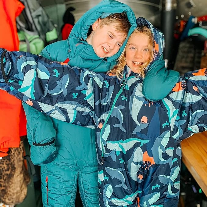 Selk'bag Kids Wearable Sleeping Bag I Outdoor and Indoor Sleeping Bag Suit for Boys and Girls, Camping, Hiking, RV Trips, Slumber Party, Travel, Lounging