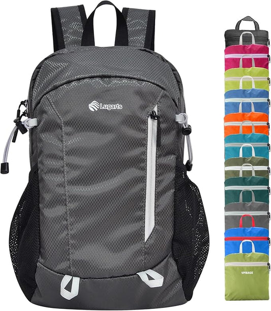 15L Highly Water-resistant Hiking Daypack, Small Backpack Travel Outdoor, Lightweight Day Pack with Tool Loops