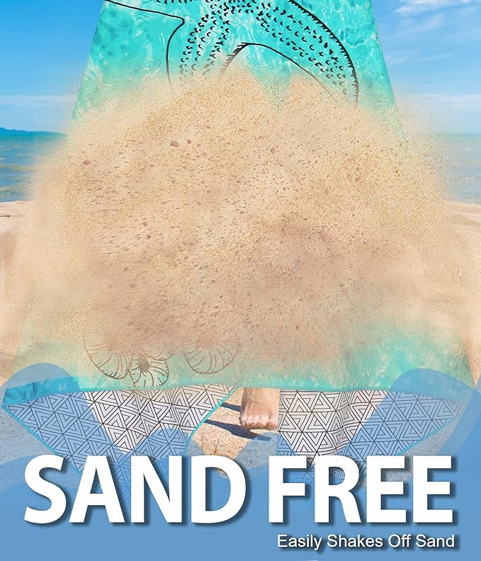 Microfiber Beach Towel – Quick Dry Lightweight Sand Free Oversized Large Towel Accessories Travel Must Swim Pool Yoga Camping Summer Cruise Ship Essentials Compact Sandproof Gift Starfish(71" 32")