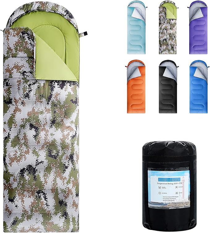 Sleeping Bags for Adults,Kids & Girls-Warm & Cold Weather Lightweight Waterproof Sleeping Bag Backpack with Compact Bag,Great for 3-4 Seasons Hiking,Camping and Outdoor Mountaineering