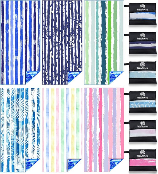 Lightweight Thin Microfiber Beach Towel Sand Free Quick Dry Absorbent Compact Soft Pool Swim Travel Towels Extra Large Oversized Beach Accessories Packable Essentials Stuff Gifts for Adult