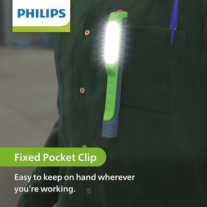 Philips Xperion 3000 Pen eco, 90 Lumen Professional Penlight with Pocket Clip for Mechanics, Construction, Camping, Outdoor Use