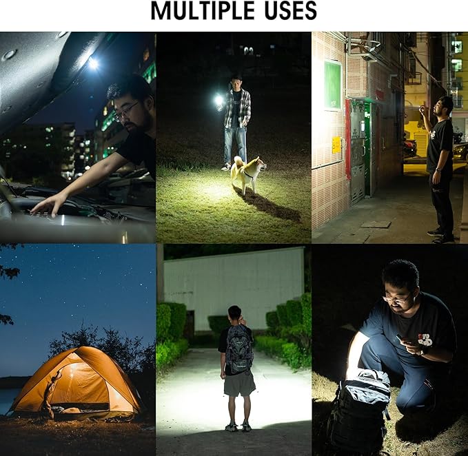 WUBEN G2 EDC Flashlight Rechargeable, Super Bright 500 Lumens Keychain Flashlight, 5 Modes LED Pocket Flashlight Compact, Small Mini Magnetic Work Light with Clip for Camping, Everyday Use (Black)