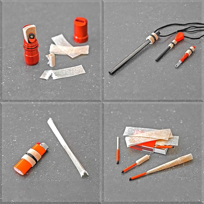 Fire Strip Roll 55-feet Weatherproof Waxed Fire Starter Tinder Tape for Emergency, Camping, Survival, Fire pits | Made in North America