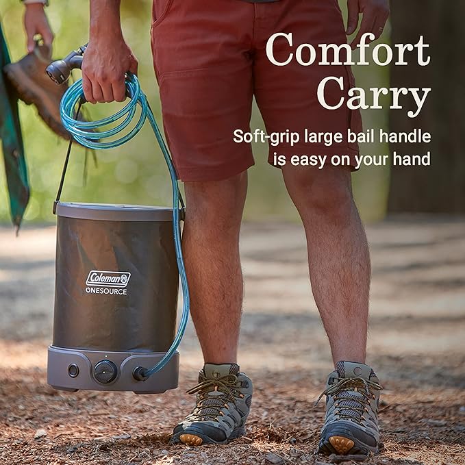 Coleman OneSource Rechargeable Outdoor Camping Gear: Camp Shower, Cordless Vacuum, Fan, Speaker, & Air Pump Options with Included Rechargeable Battery