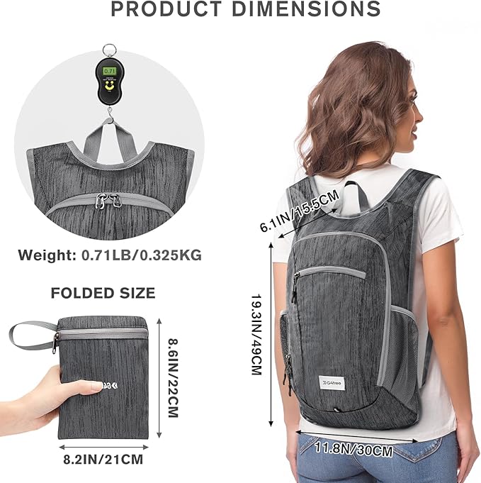 G4Free 10L/15L/20L Hiking Backpack Lightweight Packable Hiking Daypack Small Travel Outdoor Foldable Shoulder Bag