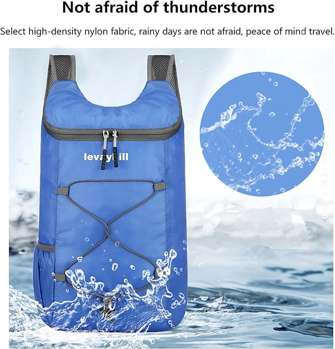 16L Hiking-Daypack Lightweight-Foldable Travel-Backpack Water-Resistant Camping Outdoor Packable Easy Carry-on Bag (Royal Blue)