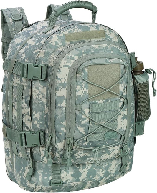 Expandable 40-64L Military Tactical Backpack 3 Day Bag Hiking Gym Sport Camping