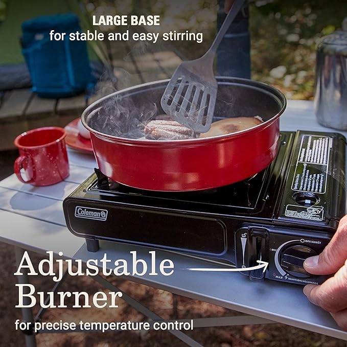 Coleman Classic 1-Burner Butane Stove, Portable Camping Stove with Carry Case & Push-Button Starter, Includes Precise Temperature Control & 7,650 BTUs of Power for Camping, Tailgating, & More