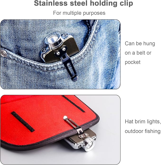 LIGHTFE Key-Chain Flashlight MK63 3 in 1 uv Light+Glare White Light+red Light for EDC Flashlight, Camping Flashlight, Emergency Light Designs to Max. 300LM Brightness, 3 Colors LED Lamp(Grey)