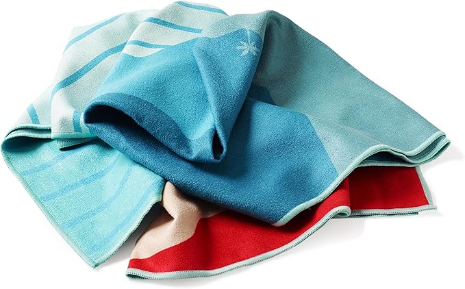 Luxe (380GSM) Oversized (180x60CM) Performance Microfiber Towel Made from Recycled Materials | Quick-Drying, Sand-Free, and Compact | Stink-Resistant | Ideal for Camping, Beach, Yoga (Thai Beach)