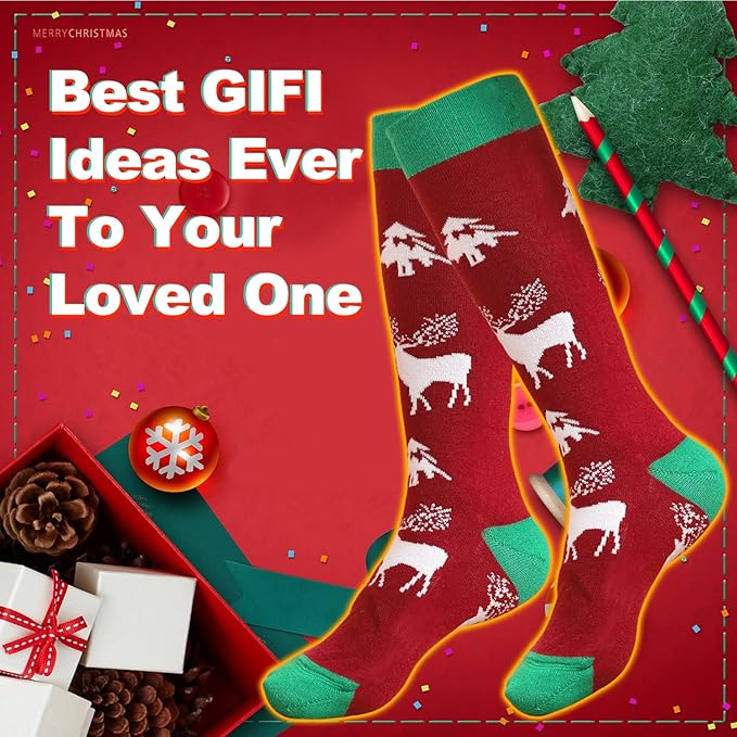 Electric Heated Socks, Upgraded Winter Rechargeable Washable Battery Heat Socks Men Women Thermal Warming Socks for Outdoor Hiking Camping Skiing Fishing Hunting Mountaineering