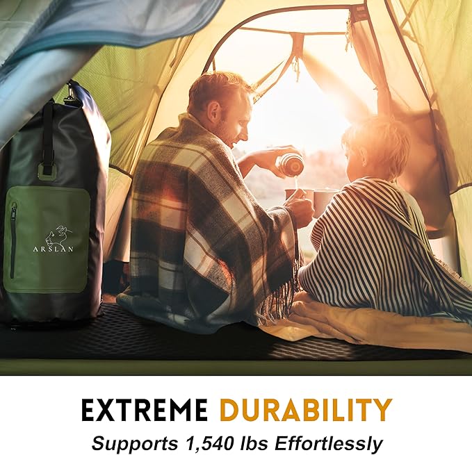 Self-Inflating Sleeping Pad – 4” Thick Memory Foam Camping Mattress with Waterproof Backpack – Portable Sleeping Mat for Backpacking, Tents, SUVs & Trucks