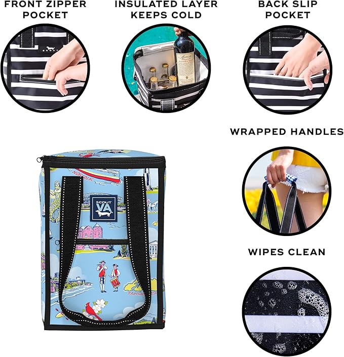 SCOUT Pleasure Chest - Soft, Lightweight, Insulated Cooler, Fits 5 Wine Bottles, Cooler for Beach, Pool, Boat, and Picnics
