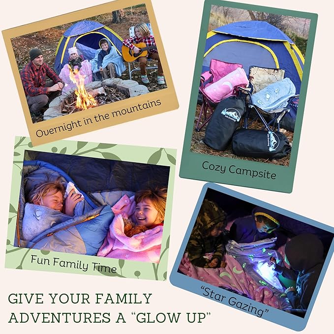 Fleece Sleeping Bag Liner Cold Weather-Glow In The Dark with UV Flashlight-Camping sleeping bag Liner for Cold Weather Sleeping Bag-Travel Sleeping Bag -Compact Sleeping Bag Or Ultralight Sleeping Bag