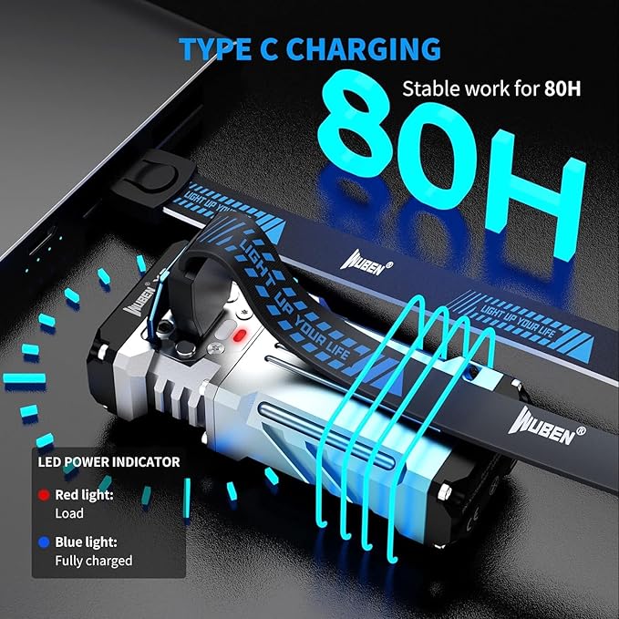 WUBEN X2 1,800 High Lumens Outdoor Pocket Flashlight 90+ High CRI, 175° Floodlighting Mini Rechargeable Flashlight for EDC, Camping, Night Walk, Emergency with 6 Light Modes, Type-C Charging Lanyard