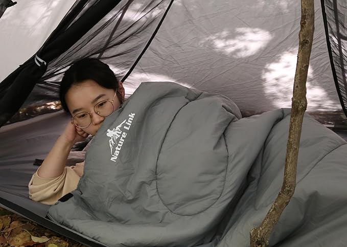 Lightweight Sleeping Bag 2.43lbs, Backpacking Sleeping Bag 46℉-59℉, Nylon Shell and Lining, Waterproof, Compact, Ultralight Sleeping Bag for Backpacking Camping Hiking