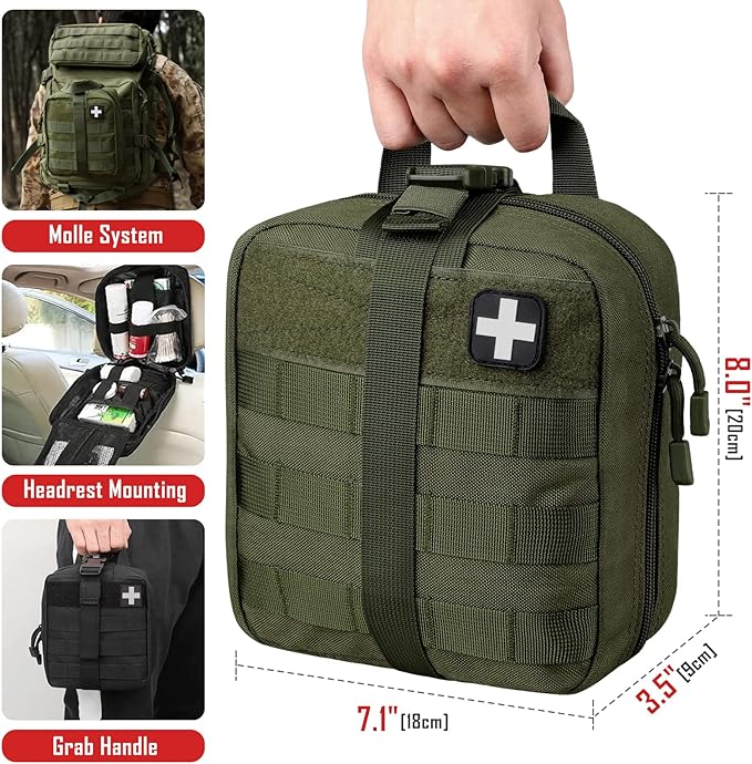 First Aid Bag Empty Medical Ifak Pouch Molle EMT Pouches Rip-Away Tactical Military Trauma Emergency Medic Bag