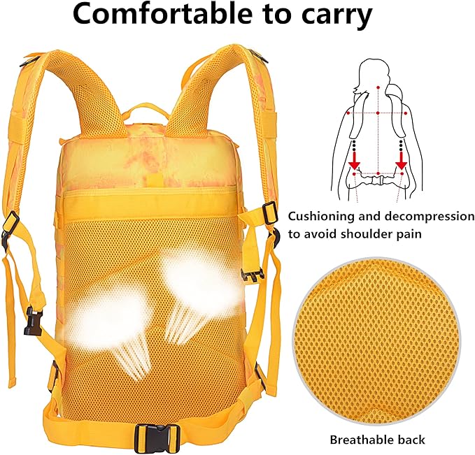 Military Tactical Backpack for Men and Women Army 3 Days Assault Pack Bag Large Rucksack with Molle System for Hiking Cycling Skiing Camping Climbing