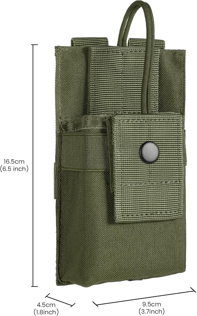 FRTKK Tactical Radio Holder Radio Holster Molle Radio Pouch Universal Radio Case Military Heavy Duty Radio Bag for Police Firefighter Two Ways Walkie Talkies Vest