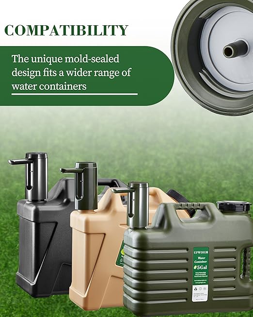 5 Gallon Water Jug, Camping Water Container, Truly No Leakage Water Storage, Large Military Green Water Tank,BPA Free Portable Emergency Overlanding Gear for Outdoors Hiking