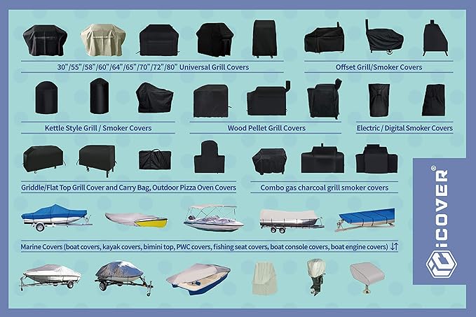 i COVER 16ft Kayak Cover- Water Proof Heavy Duty Kayaks/Canoe Covers Fits Canoes or Paddleboards up to 16ft Long and Beam Width up to 36in, Camo