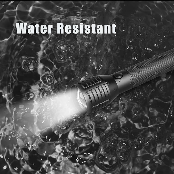 Heavy Duty 3 D-Cell Flashlight, Zoomable Flash Light, Ultra Bright Flashlights for Camping, Hiking, Home
