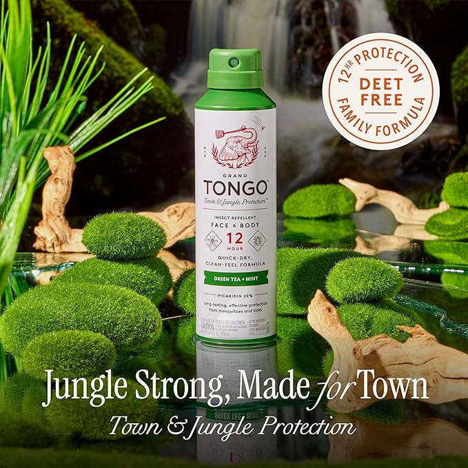 DEET-Free Green Tea + Mint Insect Repellent with Picaridin- The 12 Hour Protection, DEET Alternative
