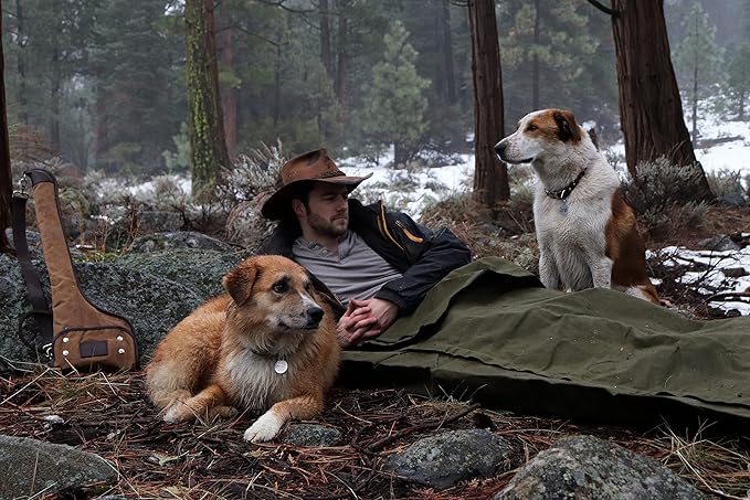 1844 Helko Werk Germany Waxed Canvas Bedroll & Swiss Army Blanket Bundle - Camping Bedroll with Leather Straps and Zipper - Waterproof Portable Bed (Blanket + Bedroll Olive) #F8761OB