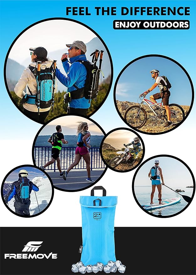Protective Cooler Bag for 2L or 3L Hydration Water Bladder Pack > Keeps Water Cool & Protects Bladders > Thermally Insulated, Water Resistant > Ideal As a Backpack Cooler - Bladder is NOT Included
