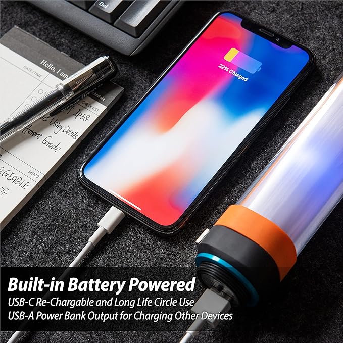 Rechargeable Flashlight IP68 Waterproof Magnetic Flashlight with Portable Charger and Glass Breaker 9 inch Multi Function Car Flashlight for Emergency, Hiking, Camping, Travel