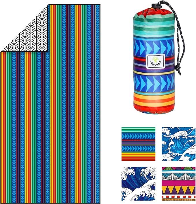 4Monster Microfiber Beach Towel Quick Dry,Super Absorbent Lightweight Travel Towel for Swimmers, Sand Free Camping Towel, Beach Towels for Pool, Swim, Water Sports,Yoga,Gym,Backpacking
