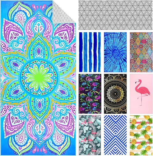 Microfiber Lightweight Thin Beach Towel Sandproof Compact Clearance Towels Quick Dry Sand Free Pool Swim Fast Drying Sandless Blanket Travel Essentials Accessories Vacation Women Men Adult Gift Purple