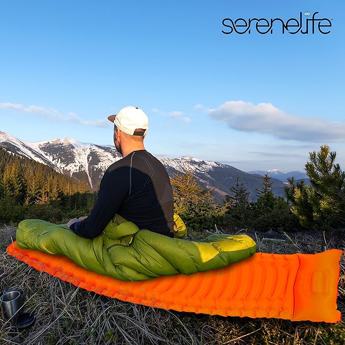 Backpacking Air Mattress Sleeping Pad - Self Inflating Waterproof Lightweight Sleep Pad Inflatable Camping Sleeping Mat w/Carrying Bag