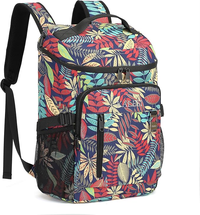 Kalesi Cooler Backpack 36 Cans Lightweight Insulated Backpack Cooler Leak-Proof Travel Camping Lunch Backpack Outdoor Cutlery Backpack for Men and Women