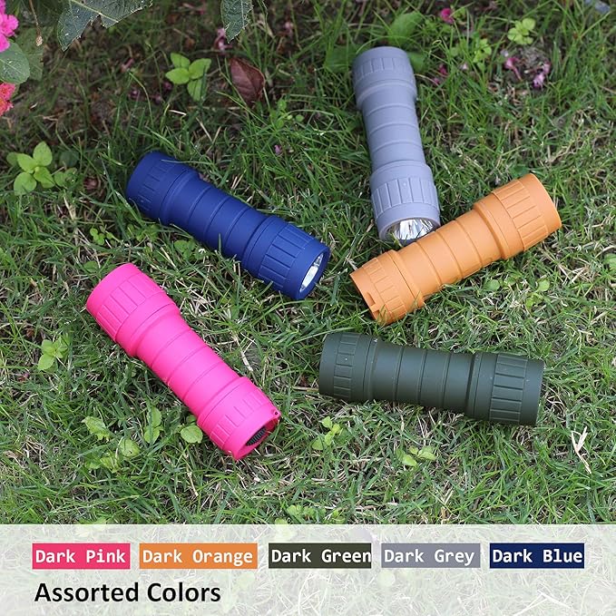 10-Pack Professional Outdoor Mini Flashlights Set, Super Bright 100 Lumen LED Flashlights for Kids, Small Flashlights Pack with 30-Piece AAA Dry Batteries Included