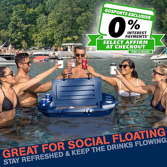 CUDDY Floating Cooler and Dry Storage Vessel for Land & Water – 40QT– Great for River, Beach, Kayak, Pool, & Lake - Multiple Color Options