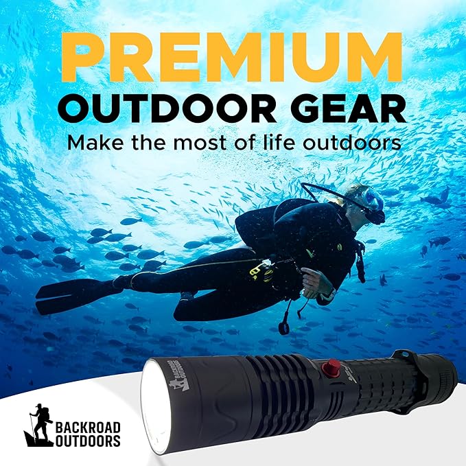 2000 Lumen Rechargeble Diving Flashlight 3 Modes