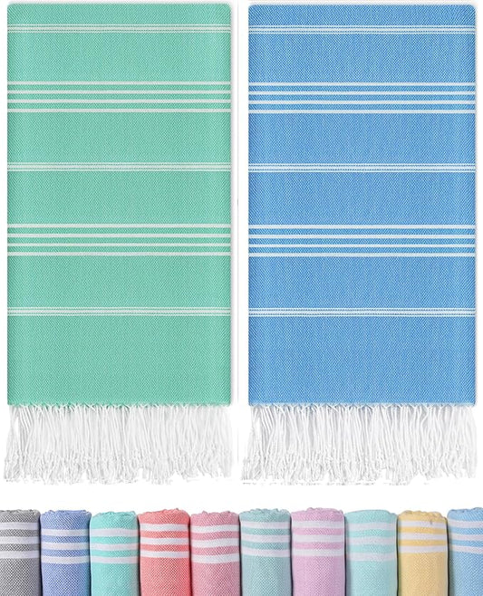 2 Packs Turkish Beach Towels Pool Towel Beach Mat Sauna Blanket Fast Drying Sand Proof Cute Aesthetic Travel Trip XXL Big Wet Cool Beaxh Towell Besch Tows Inside Bundle Couple Cat Each towela